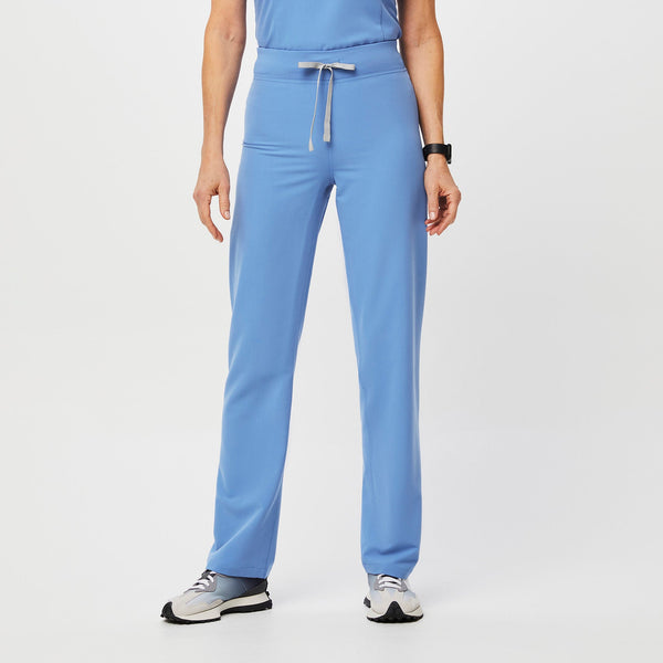women's Ceil Blue Livingston High-Rise - Petite Straight-Leg Scrub Pant™