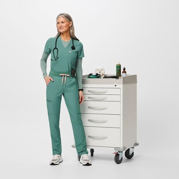 women's Eucalyptus FREEx™ Lined Yola High-Rise Slim -  Scrub Pant