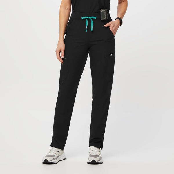 women's Black FREEx™ Lined Yola High-Rise Slim -  Scrub Pant