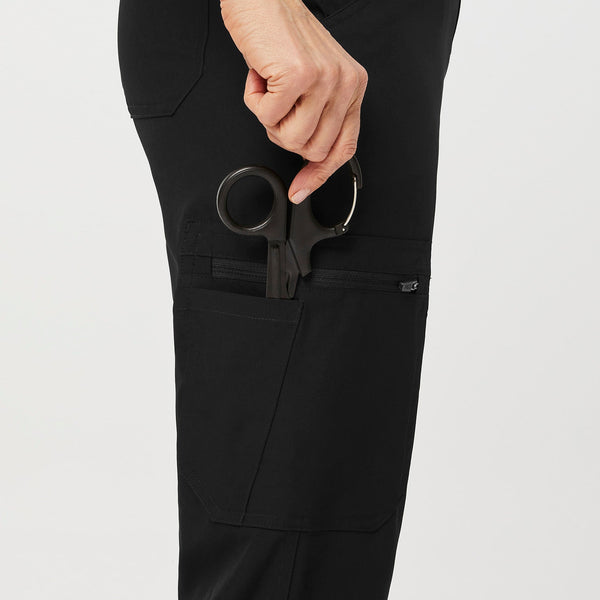 women's Black FREEx™ Lined Yola High-Rise Slim -  Scrub Pant