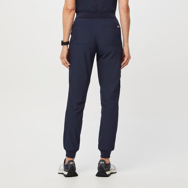 women's Navy FREEx™ Lined Zamora™ High-Rise - Petite Jogger Scrub Pant