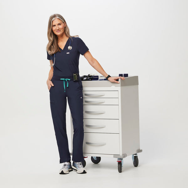 women's Navy FREEx™ Lined Yola Slim - Tall  Scrub Pant 2.0™