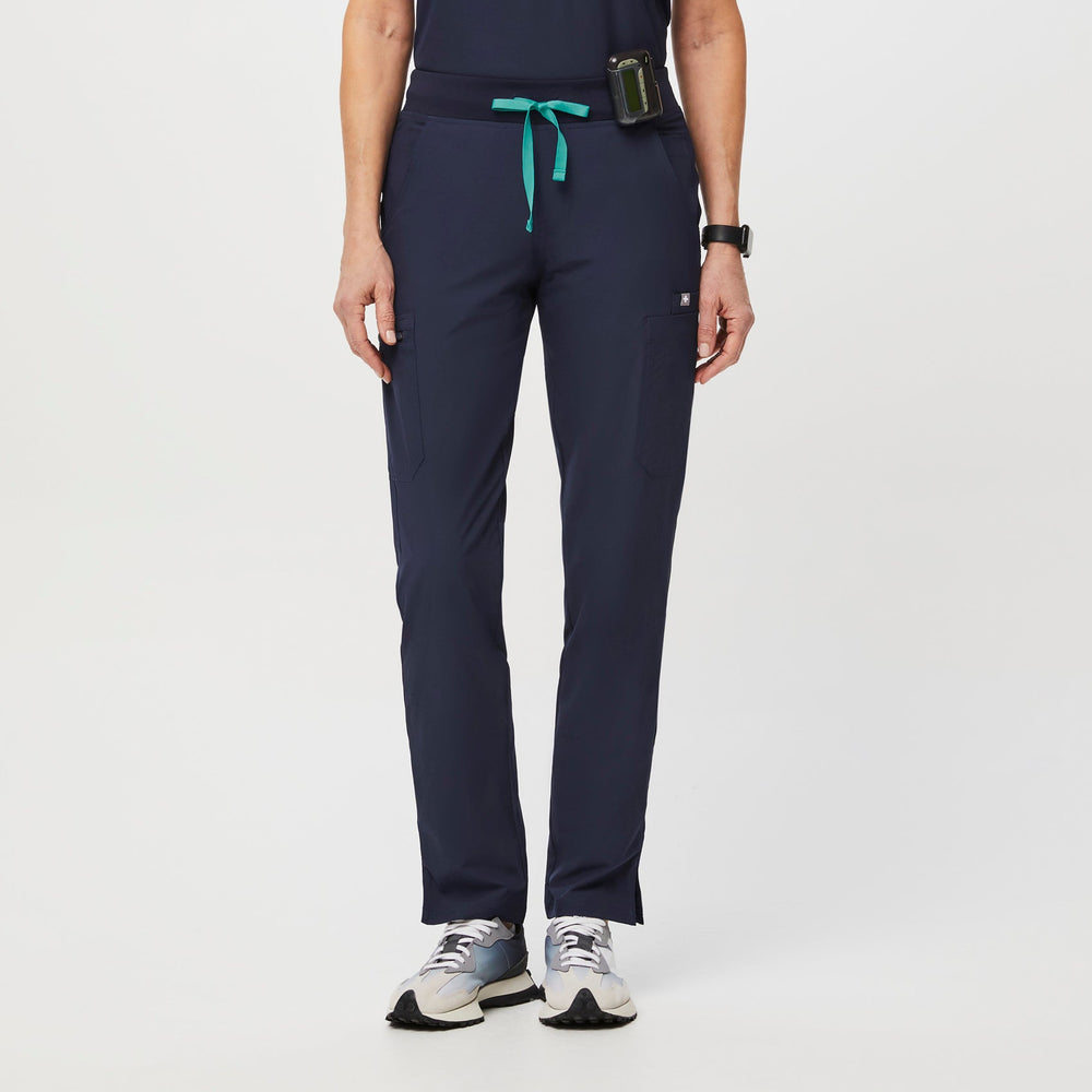 women's Navy FREEx™ Lined Yola Slim -  Scrub Pant 2.0™