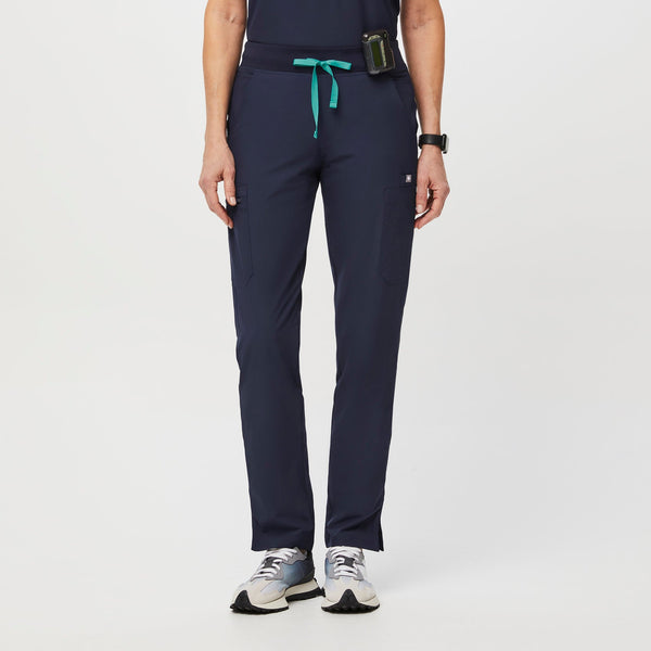 women's Navy FREEx™ Lined Yola Slim -  Scrub Pant 2.0™