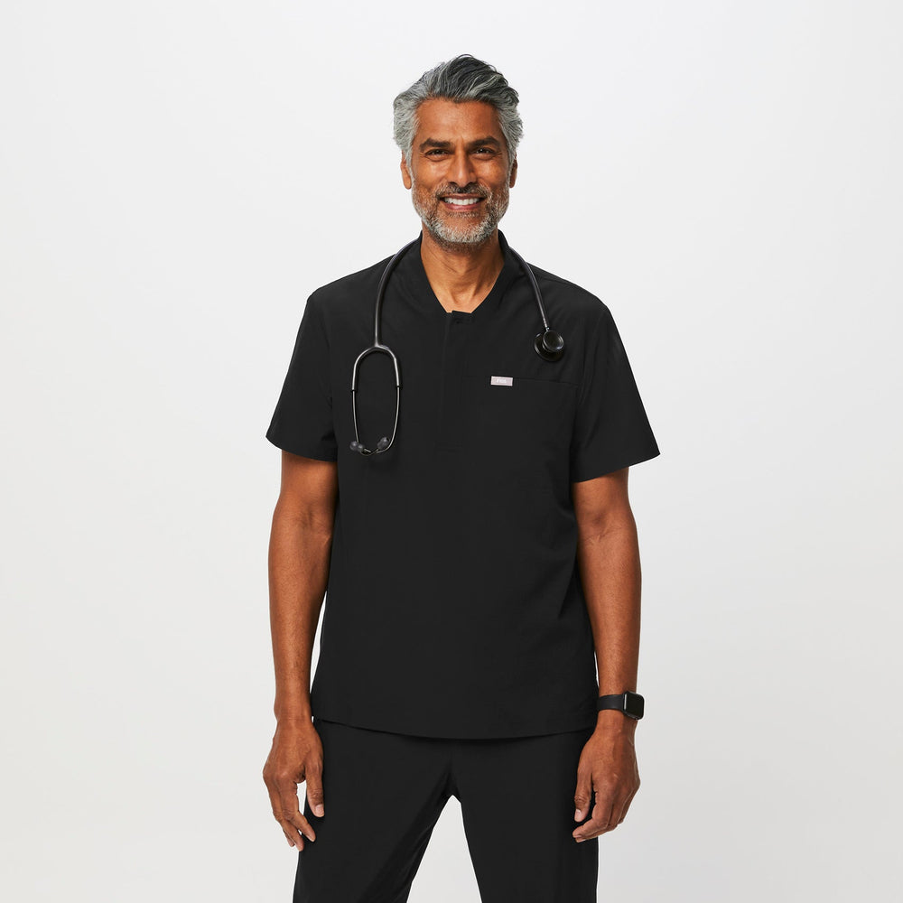 men's Black FREEx™ Grant - Scrub Top