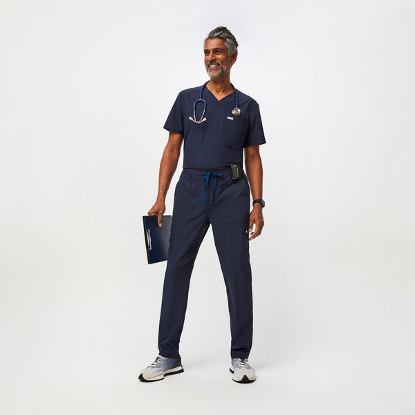 men's Navy Slim Cairo FREEx™ Lined - Short Cargo Scrub Pant