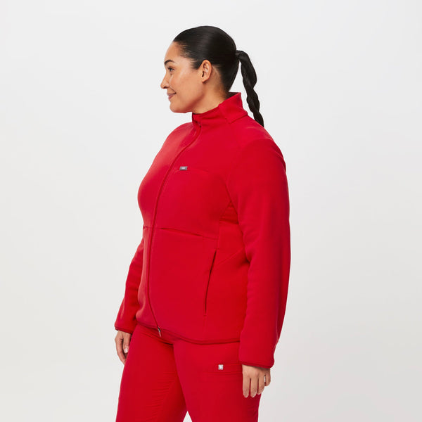 women's Pop Red On-Shift™ - Fleece Jacket