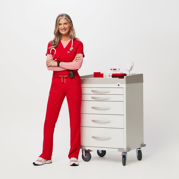 women's Pop Red Kade - Straight-Leg Scrub Pant™