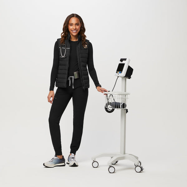 women's Black Packable - Puffer Vest