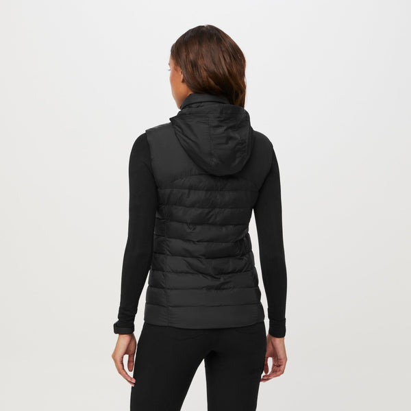 women's Black Packable - Puffer Vest