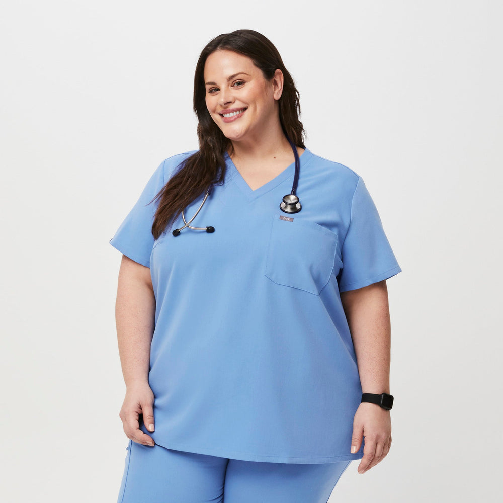 women's Ceil Blue Catarina™-  Scrub Top (3XL - 6XL)