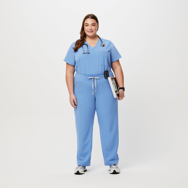 women's Ceil Blue High Waisted Livingston™ - Basic Scrub Pants (3XL - 6XL)