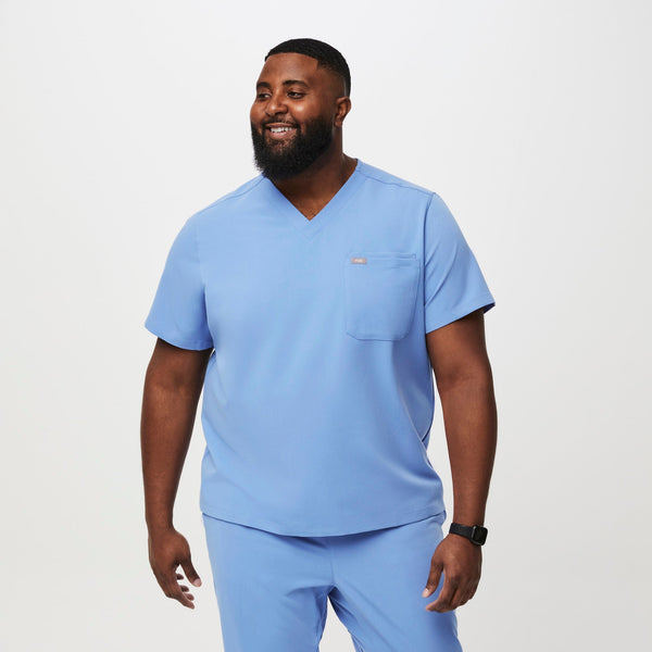 men's Ceil Blue Leon-  Scrub Top™ (3XL - 6XL)