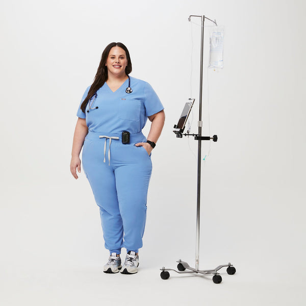 women's Ceil Blue Zamora™- Petite Jogger Scrub Pant (3XL - 6XL)