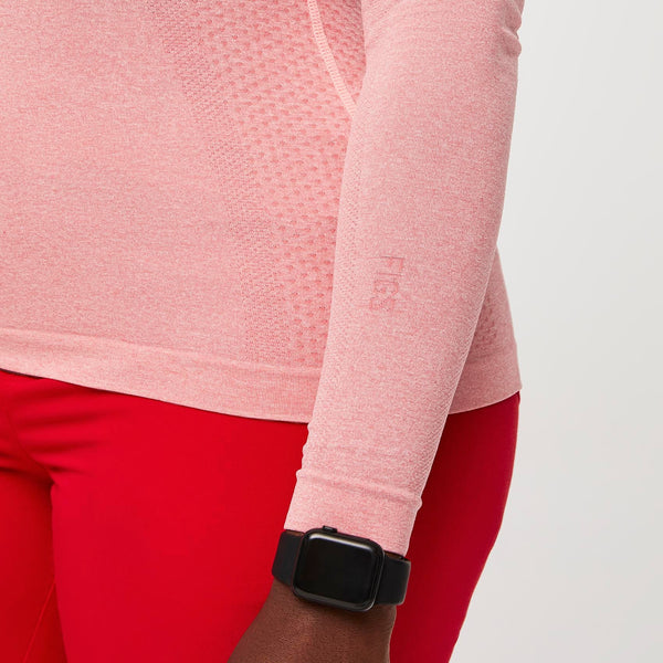 women's Heather Pop Red Salta Seamless - Long-Sleeve Underscrub