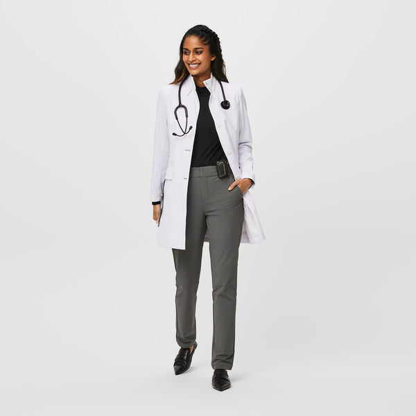 women's Deep Stone FIGSPRO™ Skinny Zip Fly - Petite Trouser