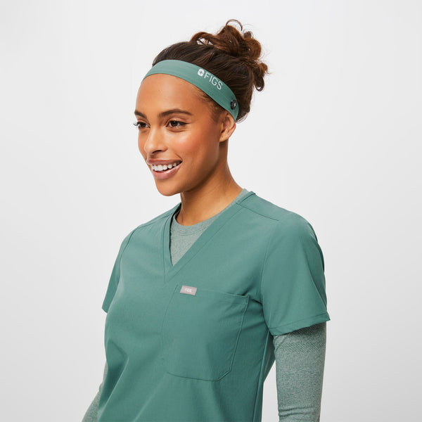Eucalyptus Elastic Headband With Buttonholes