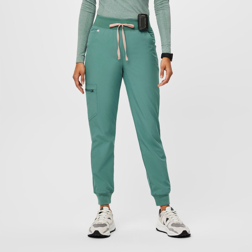 women's Eucalyptus FREEx™ Lined Zamora™ High-Rise - Petite Jogger Scrub Pant