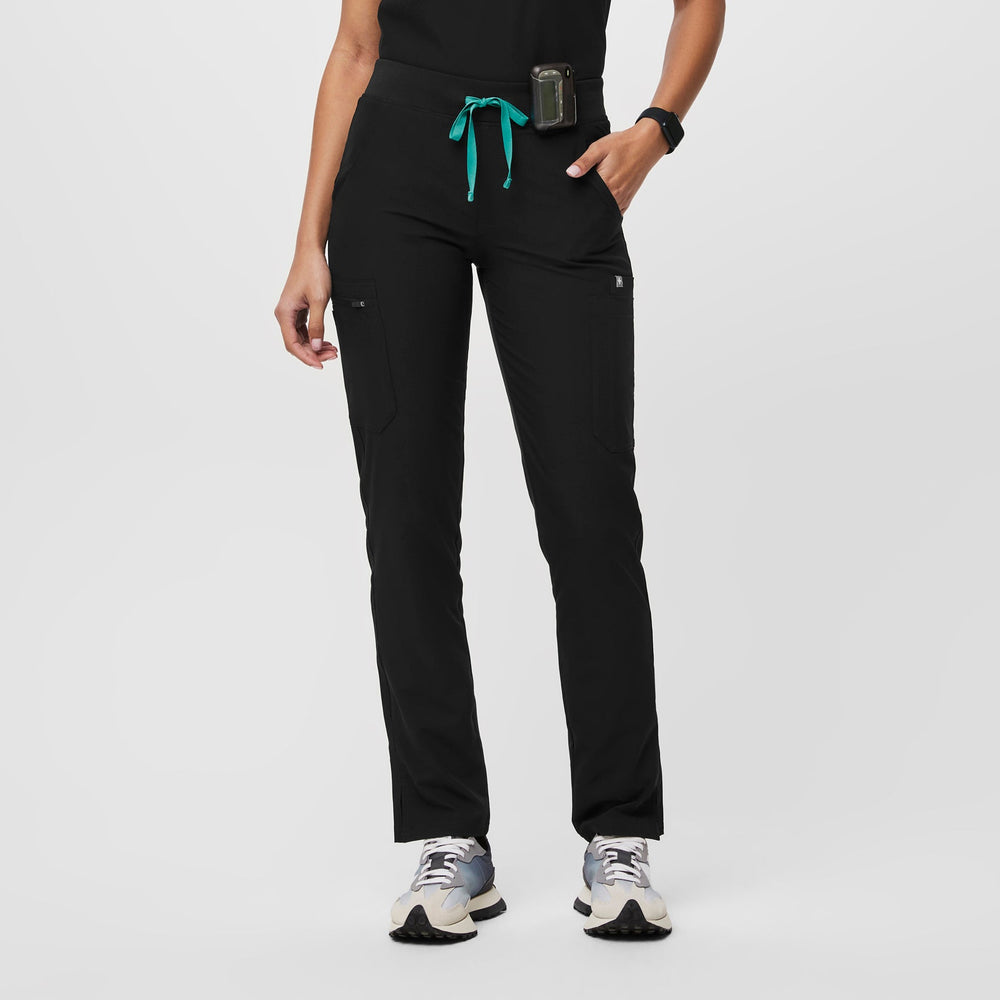 women's Black FREEx™ Lined Yola Slim - Tall  Scrub Pant 2.0™