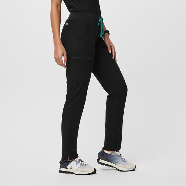 women's Black FREEx™ Lined Yola Slim - Petite  Scrub Pant 2.0™