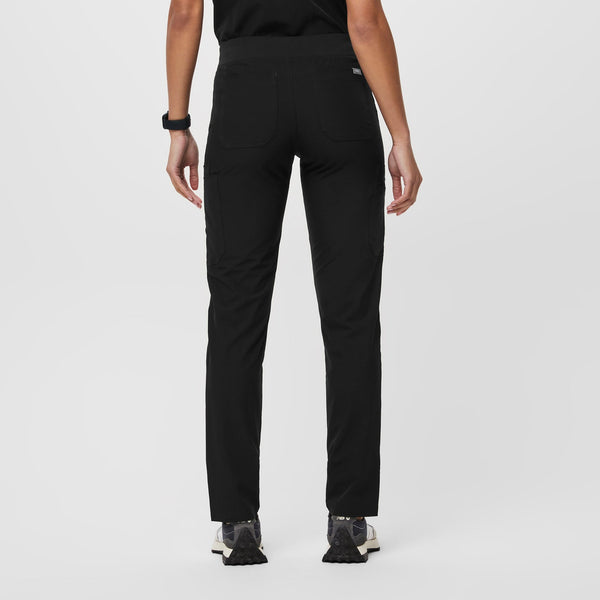 women's Black FREEx™ Lined Yola Slim - Petite  Scrub Pant 2.0™