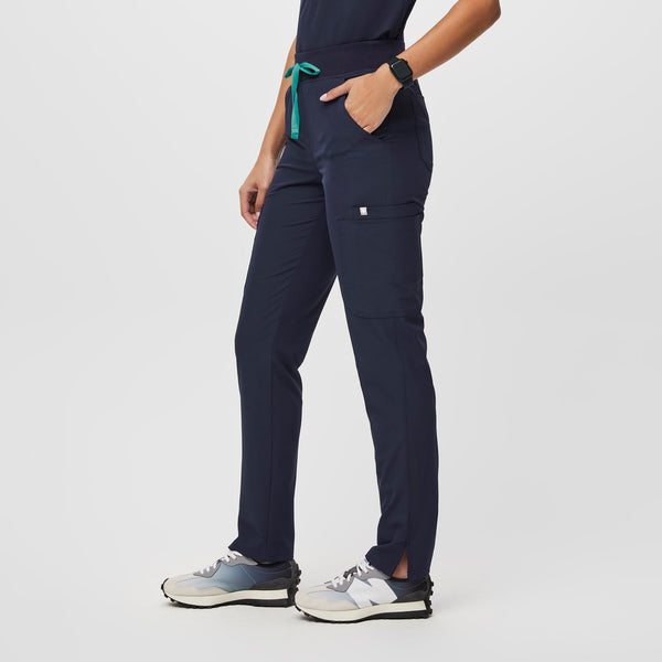 women's Navy FREEx™ Lined Yola High-Rise Slim - Petite  Scrub Pant