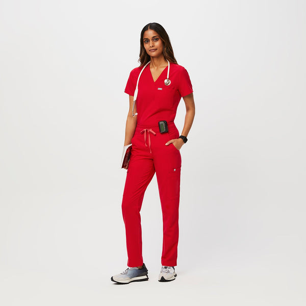 women's Pop RedYola High-Rise Slim - Petite  Scrub Pant (3XL - 6XL)
