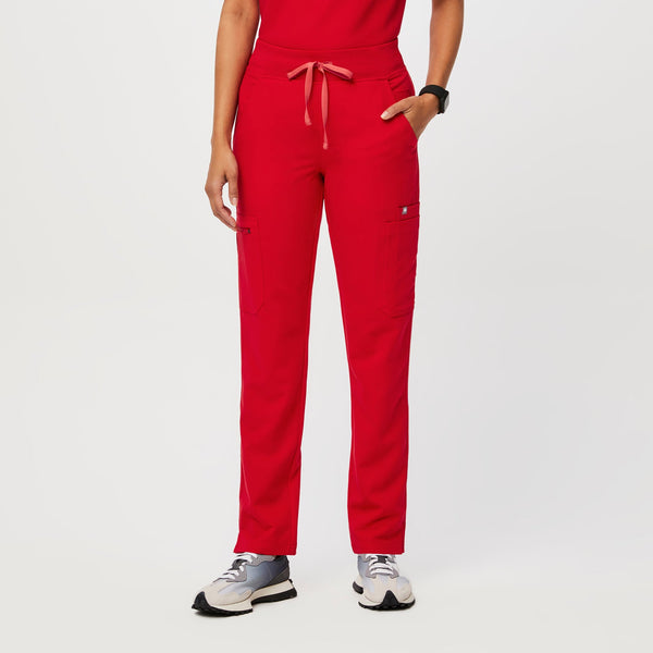 women's Pop RedYola High-Rise Slim -  Scrub Pant
