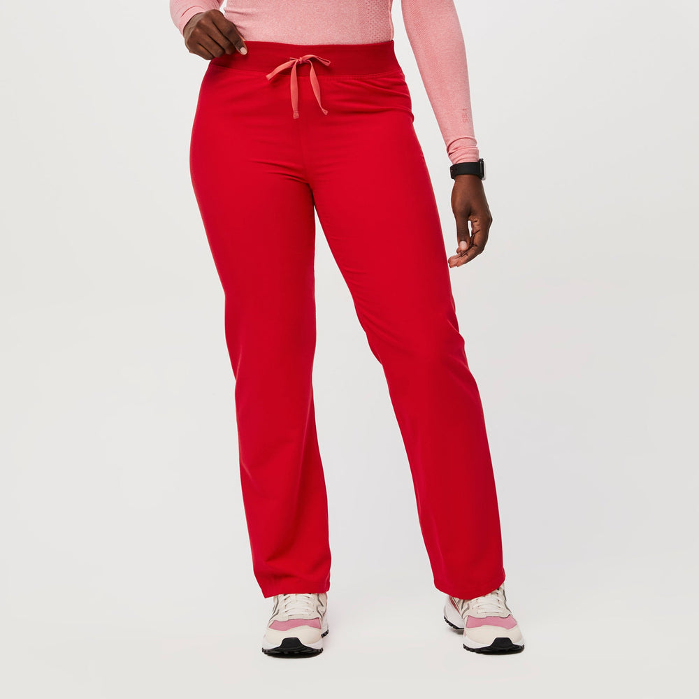 women's Pop Red Livingston - Petite Straight-Leg Scrub Pant™