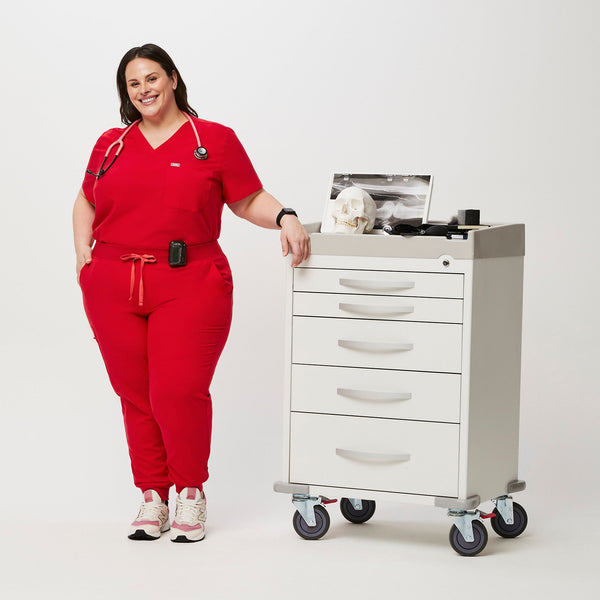 women's Pop Red Zamora™ - Jogger Scrub Pant (3XL - 6XL)