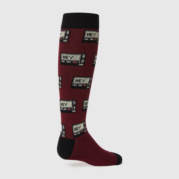 women's Burgundy Call Me Beep Me - Compression Socks