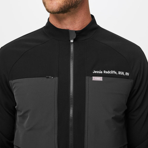 men's Black Cobaki - Double Utility Scrub Jacket