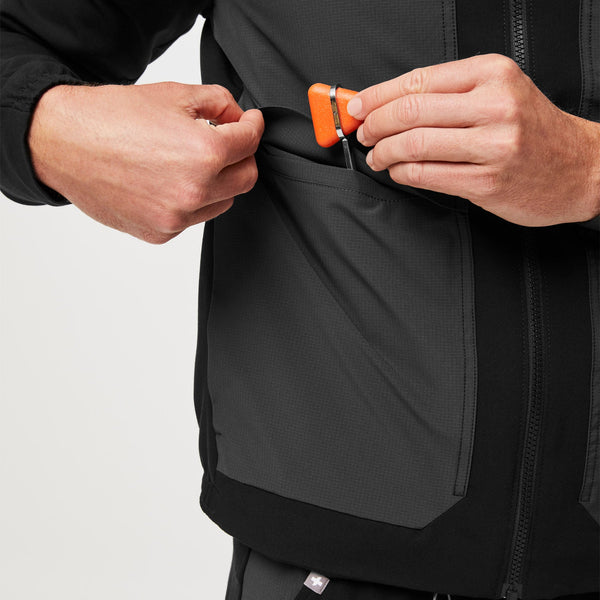 men's Black Cobaki - Double Utility Scrub Jacket