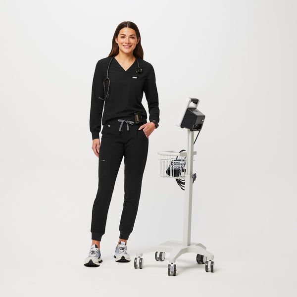 women's Black Catarina Long-Sleeve -  Scrub Top™