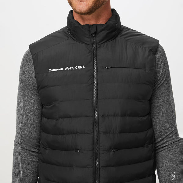men's Black Packable - Puffer Vest
