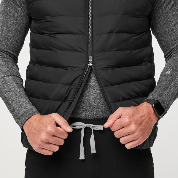 men's Black Packable - Puffer Vest
