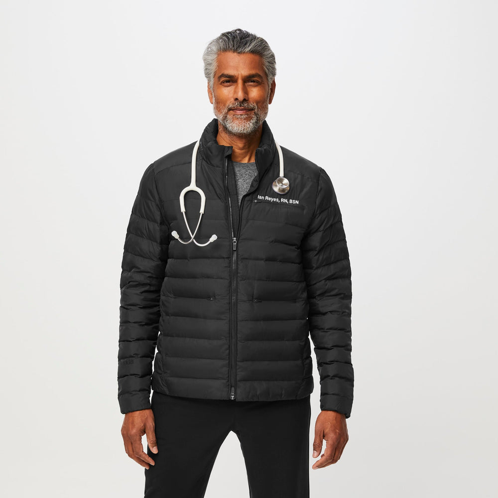 men's Black Packable - Puffer Jacket