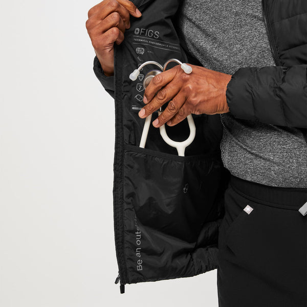 men's Black Packable - Puffer Jacket