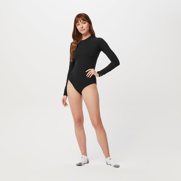 women's Black Salta - Seamless Bodysuit