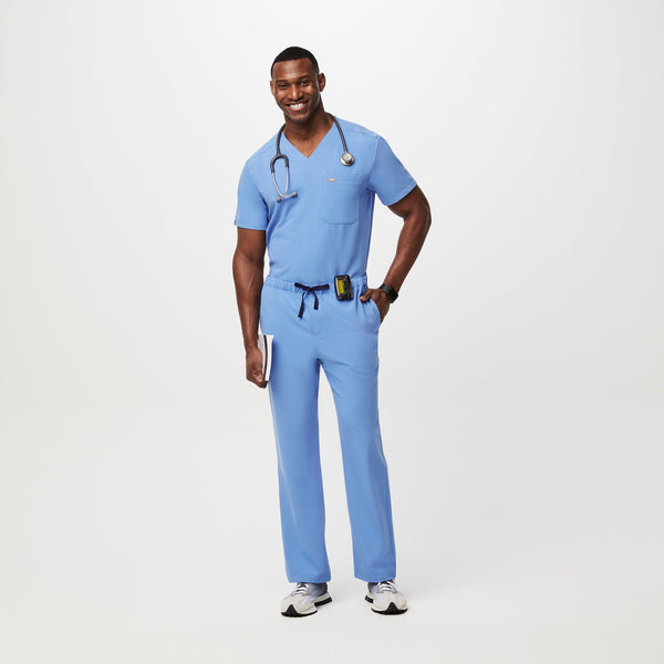 Men's Ceil Blue Pisco™ - Short Straight-Leg Scrub Pant