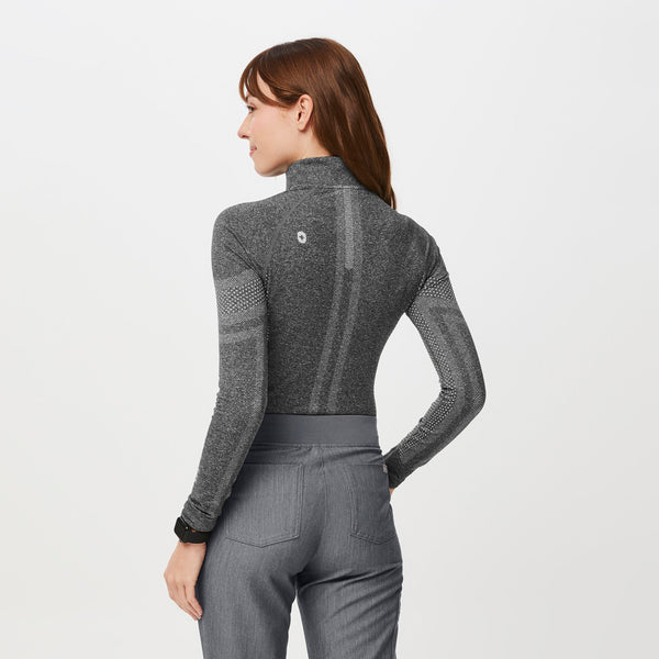 women's Graphite Salta Seamless ¼ Zip - Long-Sleeve Underscrub
