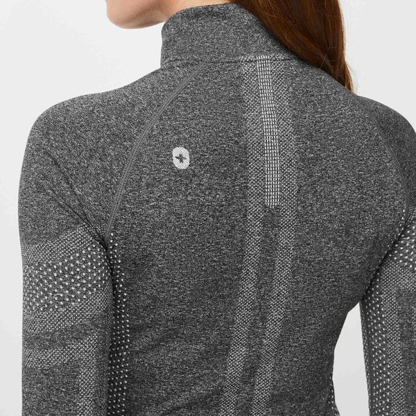 women's Graphite Salta Seamless ¼ Zip - Long-Sleeve Underscrub