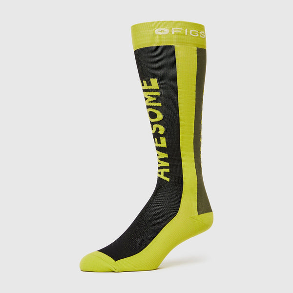 men's Limeade Block Stripe - Compression Socks