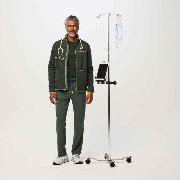 men's Heather Moss/Limeade On-Shift™ - Sweater-Knit Jacket