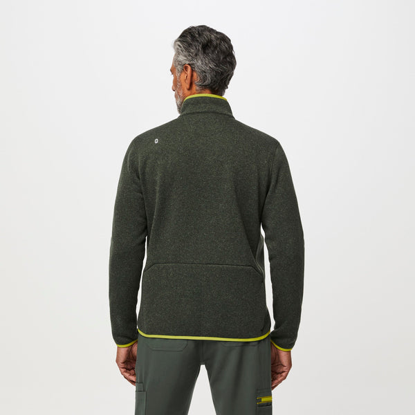 men's Heather Moss/Limeade On-Shift™ - Sweater-Knit Jacket