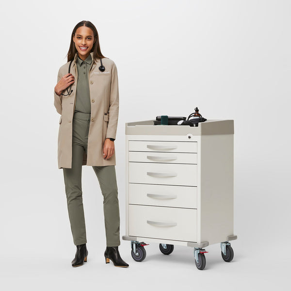 women's Agave FIGSPRO™ Skinny Zip Fly - Petite Trouser