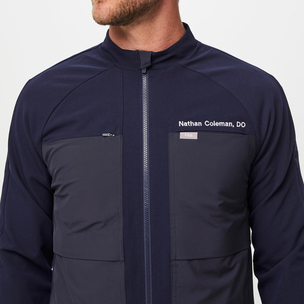 men's Navy Cobaki - Double Utility Scrub Jacket
