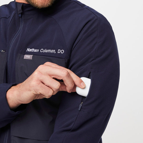 men's Navy Cobaki - Double Utility Scrub Jacket