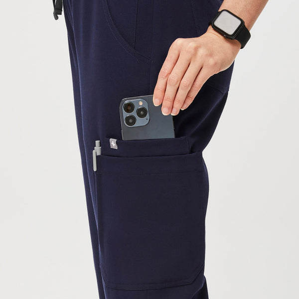 women's Navy Uman High-Rise - Petite Jogger Scrub Pant