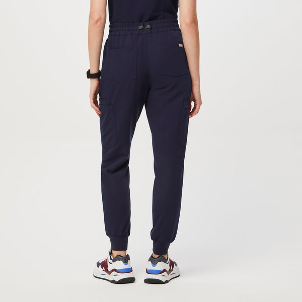 women's Navy Uman High-Rise - Petite Jogger Scrub Pant